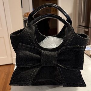 kate spade Black Felt Bow Satchel